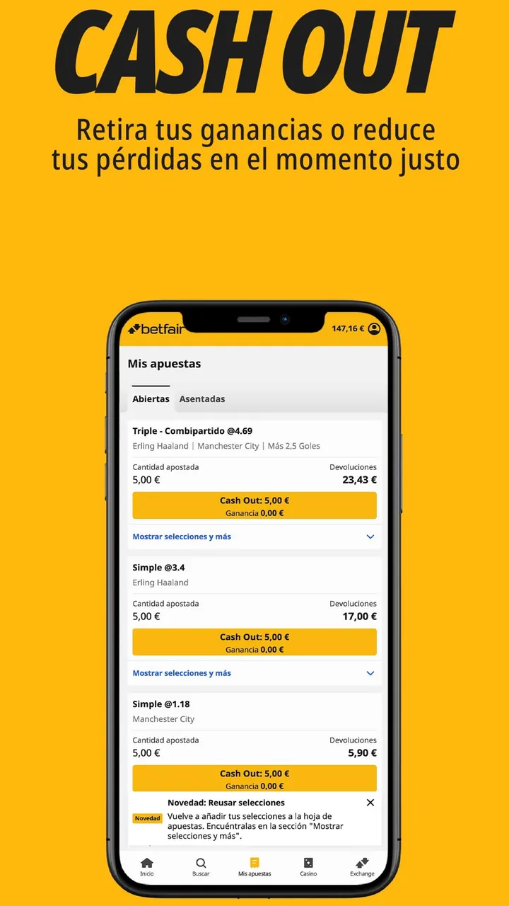 Captura oficial de la app de Betfair en la App Store española