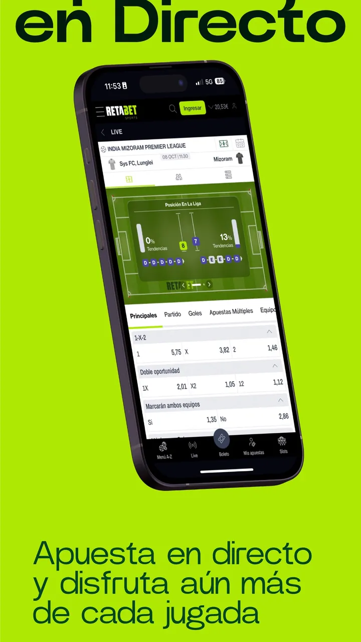 Captura oficial de la app de Retabet en la App Store española