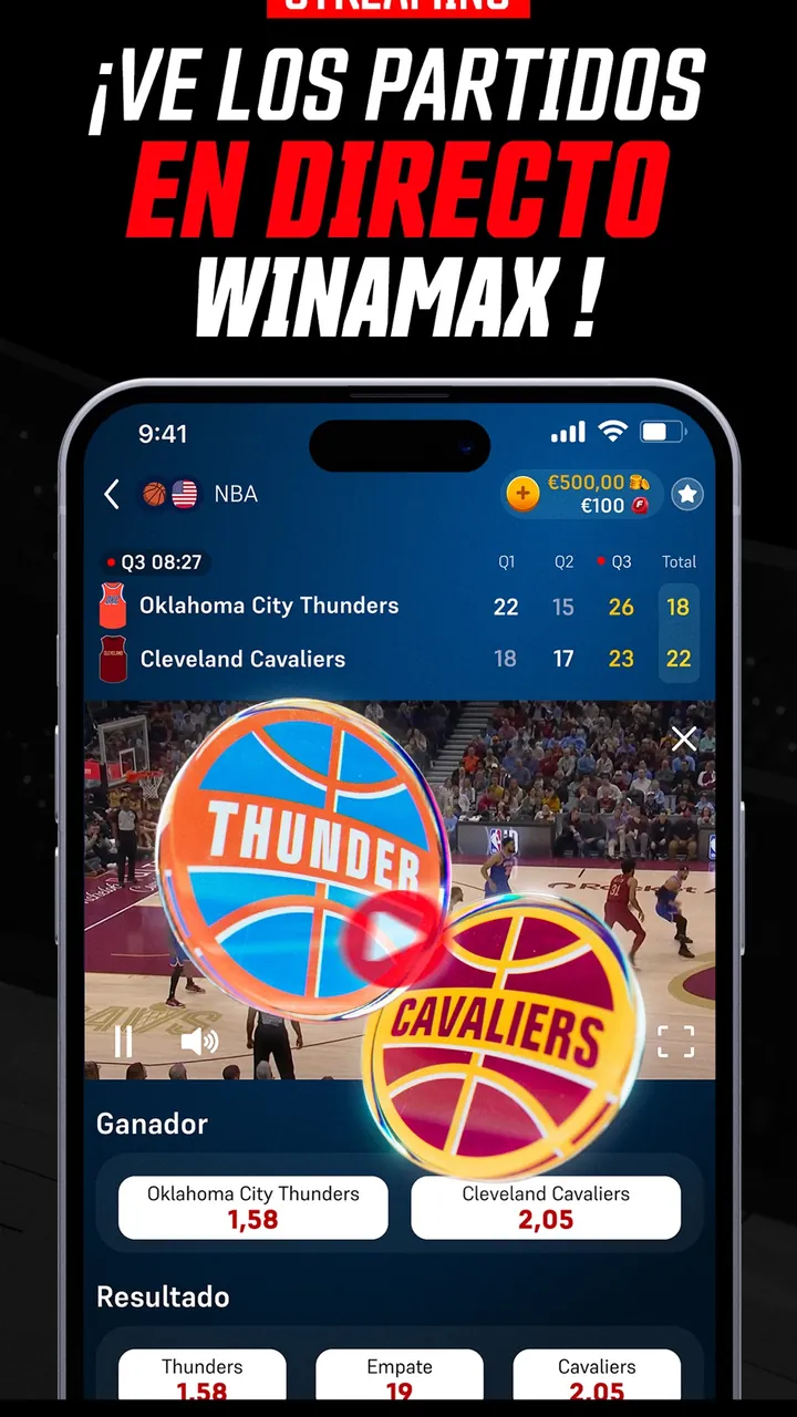 Captura oficial de la app de Winamax en la App Store española