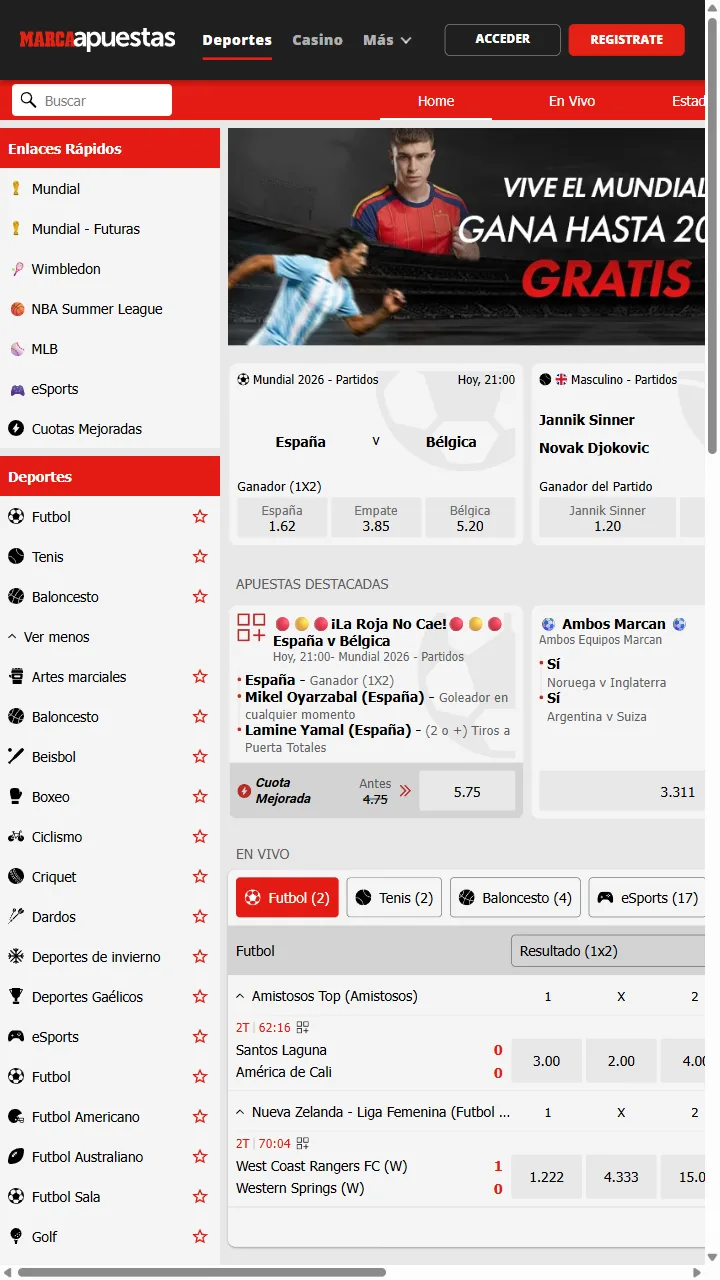 Captura 1 de Marca Apuestas